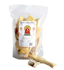 Barking Buddha Barking Buddha Peanut Butter Beef Cheek Chips 1lb