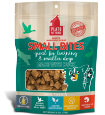 Plato Pet Treats Plato Small Bites Grain Free Duck Recipe