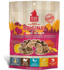 Plato Pet Treats Plato Original Real Strips Grain Free Turkey With Sweet Potato