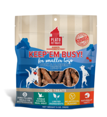 Plato Pet Treats Plato Keep 'em Busy Duck & Blueberry for Small Toys 5oz