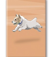 Paper Russells Jack Russel Terrier, Jumping Fridge Magnet