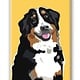 Paper Russells Bernese Mountain Dog, Smiling Fridge Magnet