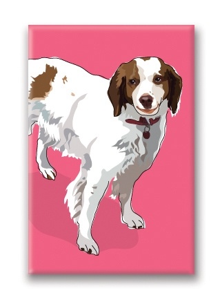 Paper Russells Brittany, Fridge Magnet