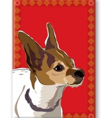 Paper Russells Chihuahua, Profile Fridge Magnet