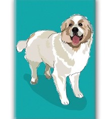 Paper Russells Great Pyrenees, Fridge Magnet