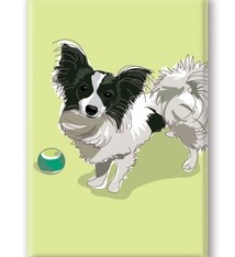 Paper Russells Papillon, Fridge Magnet