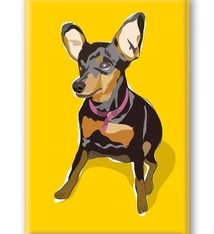 Paper Russells Miniature Pincher, Fridge Magnet