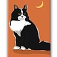 Paper Russells Cat, Tuxedo Fridge Magnet