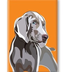 Paper Russells Weimaraner, Fridge Magnet