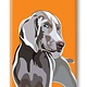 Paper Russells Weimaraner, Fridge Magnet