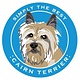 Paper Russells Simply The Best Cairn Terrier Car Magnet