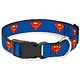 Buckle Down Buckle-Down Superman Shield Blue Plastic Clip Collar