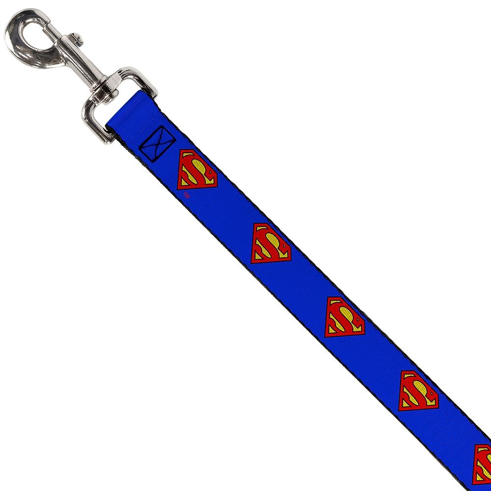 Buckle Down Buckle-Down Superman Shield Blue Leash 4 Ft 1”W