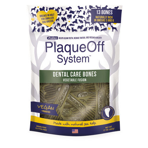 PlaqueOff Proden PlaqueOff System Dog Dental Care Bones Vegetable Fusion, 17oz bag