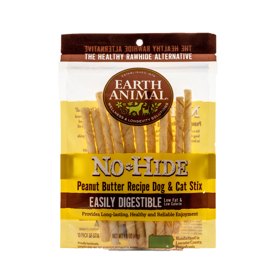 Earth Animal Earth Animal No Hide Peanut Butter Stix 10 Pack