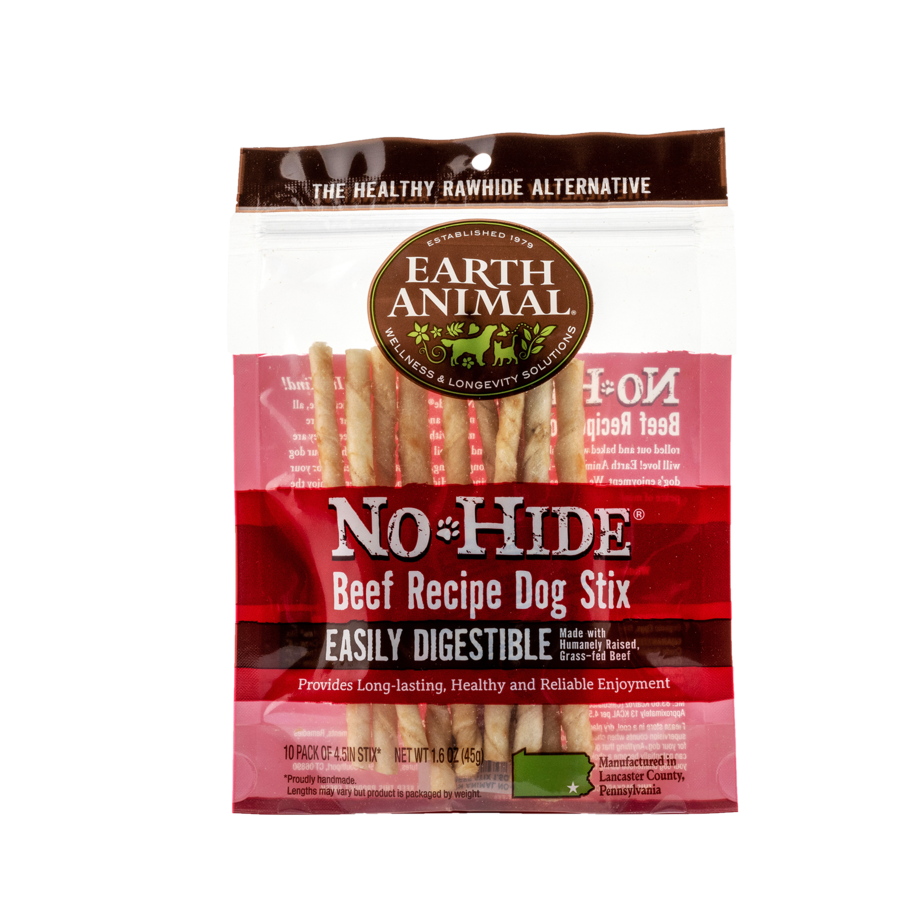 Earth Animal Earth Animal No Hide Beef Stix 10 Pack