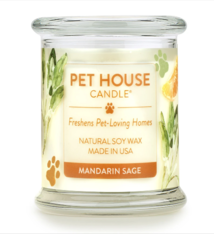 One Fur All Pet House Candle Mandarin Sage 9oz