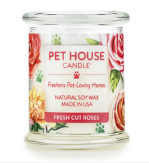 One Fur All Pet House Candle Fresh Cut Roses 9oz