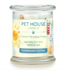 One Fur All Pet House Candle Sunwashed Cotton 9oz
