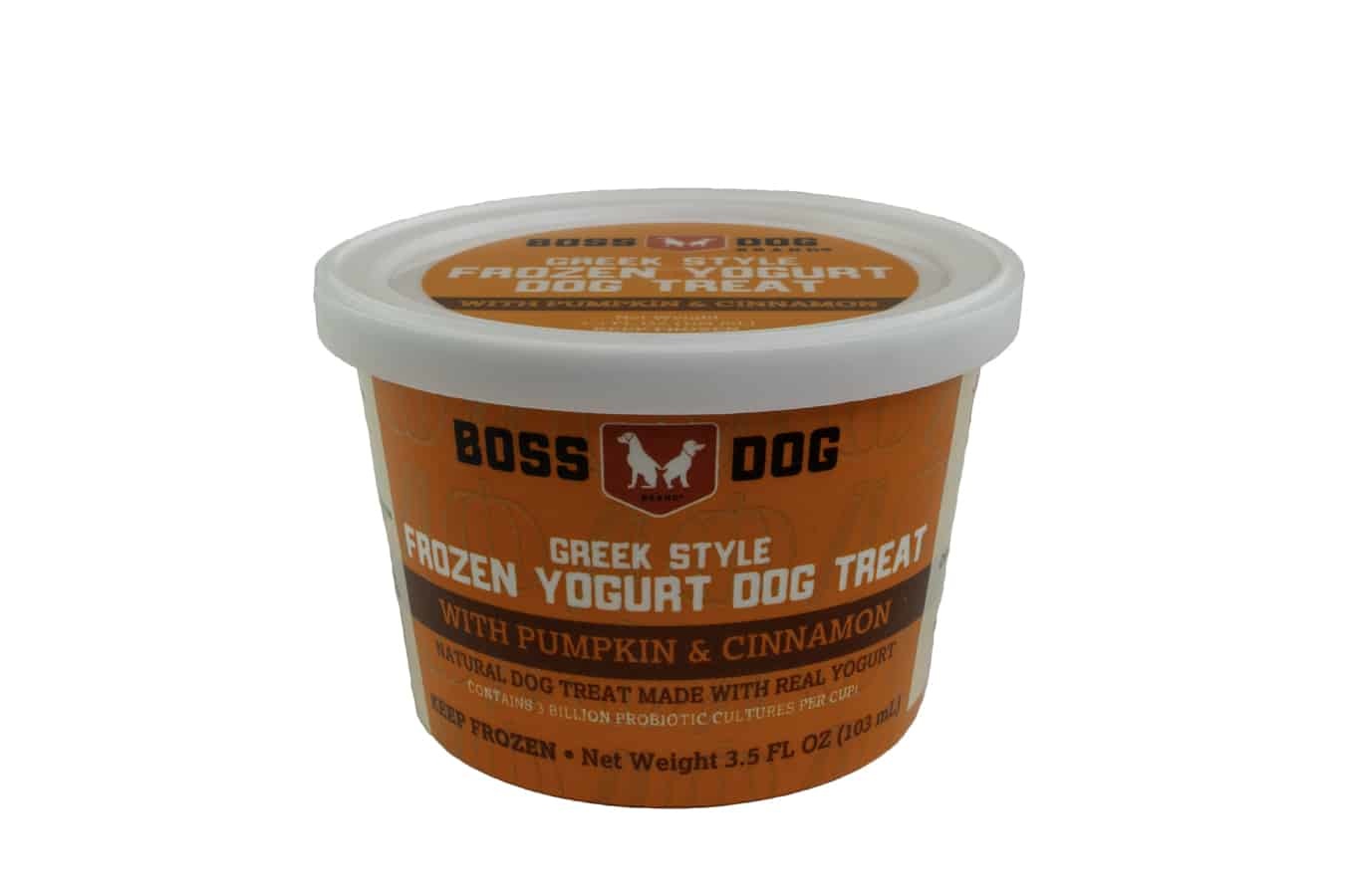 Boss Nation Brand Boss Dog Greek Style Frozen Yogurt with Pumpkin and Cinnamon 3.5oz - 4 Pack