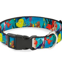 Buckle Down Buckle-Down Disney The Little Mermaid Ariel, Sebastian & Flounder Scene Plastic Clip Collar