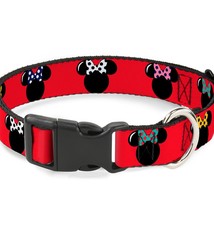 Buckle Down Buckle-Down Disney Minnie Mouse Silhouette Plastic Clip Collar