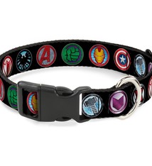 Buckle Down Buckle-Down Avenger Icons Plastic Clip Collar
