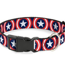 Buckle Down Buckle-Down Captain America Shield Plastic Clip Collar