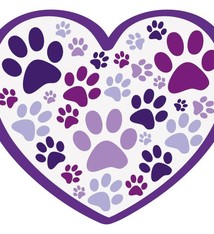 Dog Speak Dog Speak Decal - Heart With Paws