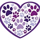 Dog Speak Dog Speak Decal - Heart With Paws