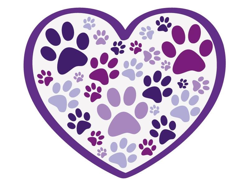 Dog Speak Dog Speak Decal - Heart With Paws