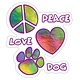 Dog Speak Dog Speak Decal - Peace Love Dog