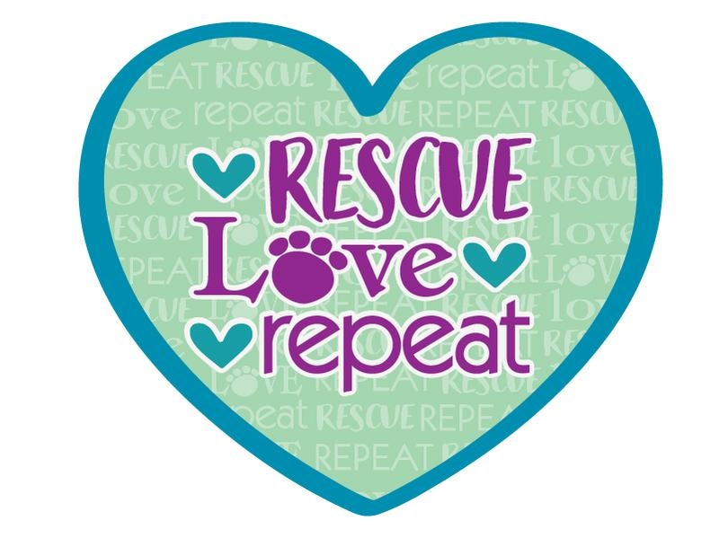 Dog Speak Dog Speak Decal - Rescue Love Repeat