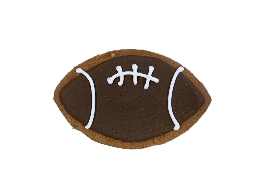 Bone Bons Football Bakery Cookie 3"
