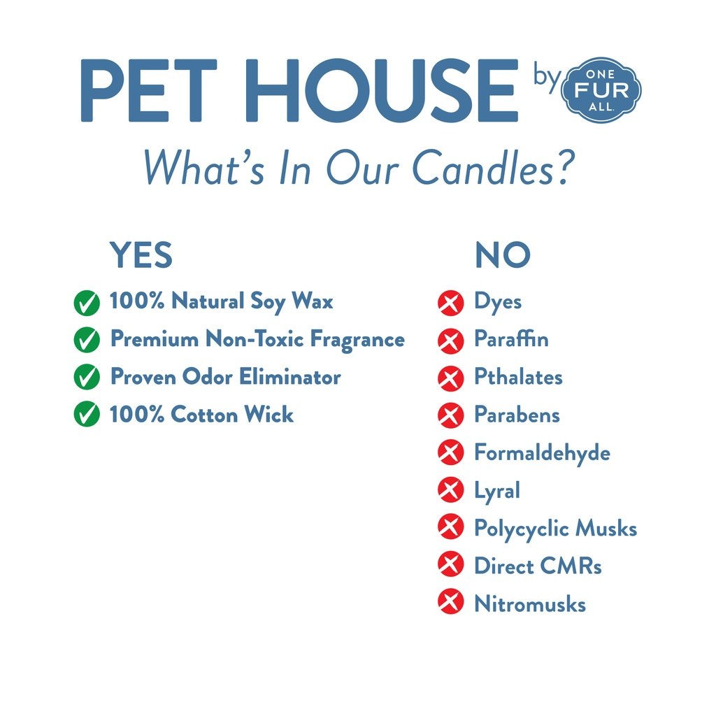 One Fur All Pet House Candle Sunwashed Cotton 9oz