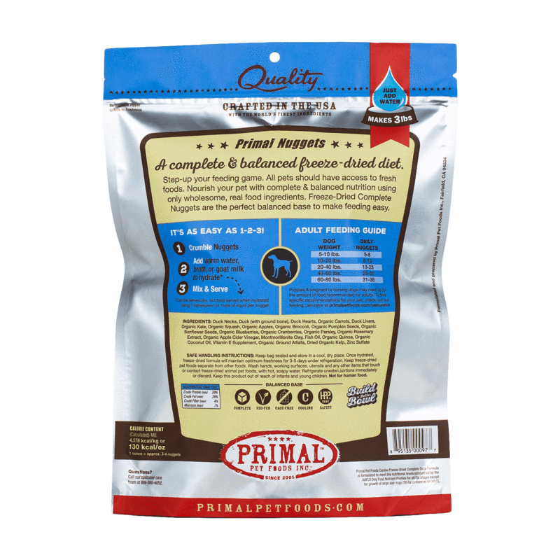 Primal Pet Foods Primal Raw Freeze-Dried Canine Duck Formula