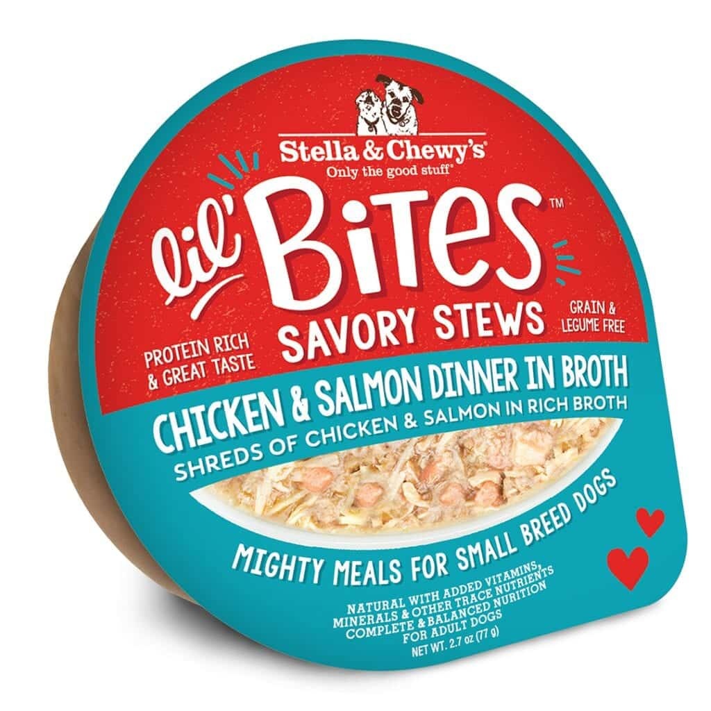Stella & Chewys Stella & Chewys Lil’ Bites Savory Stews Chicken & Salmon Dinner in Broth