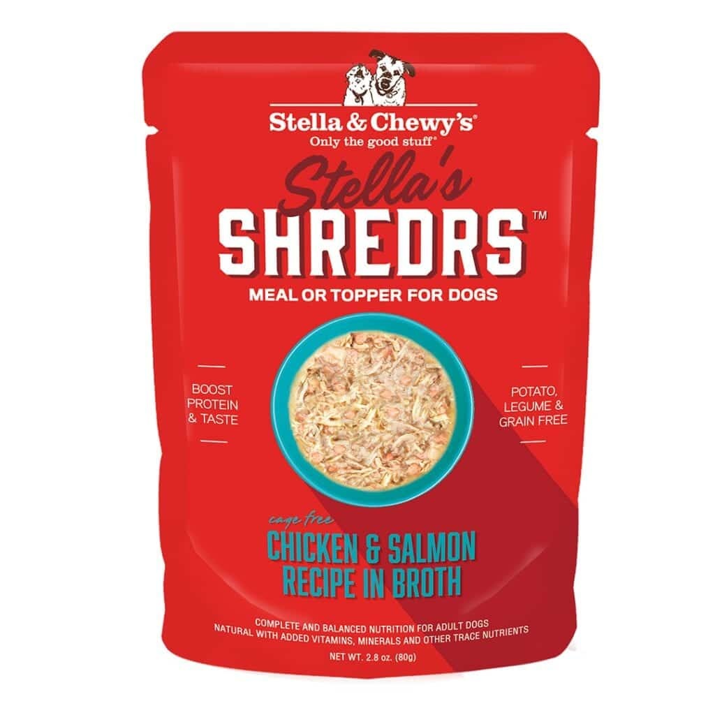 Stella & Chewys Stella & Chewys Stella’s Shredrs Chicken & Salmon Recipe in Broth