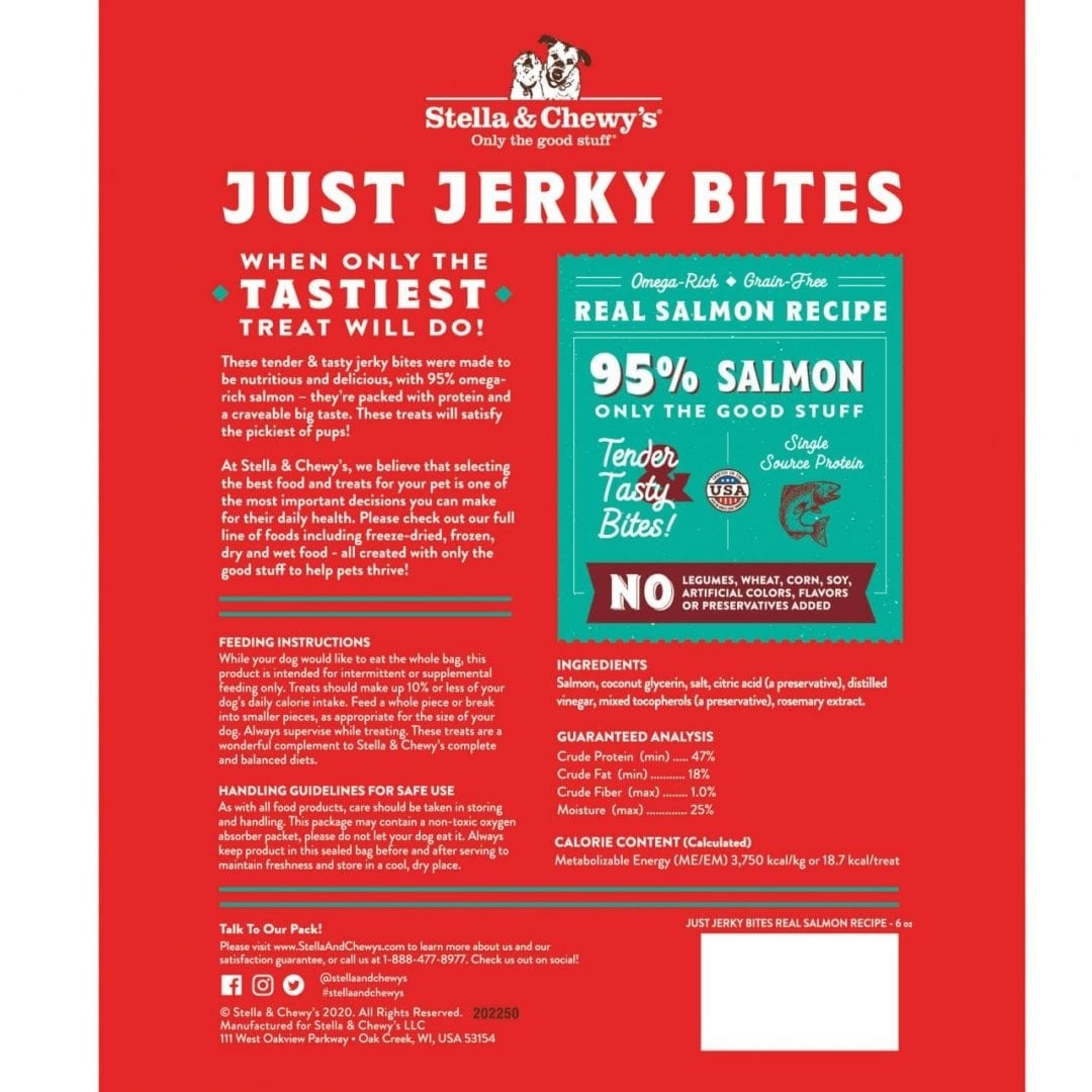 Stella & Chewys Stella & Chewys Just Jerky Bites Real Salmon Recipe 6oz