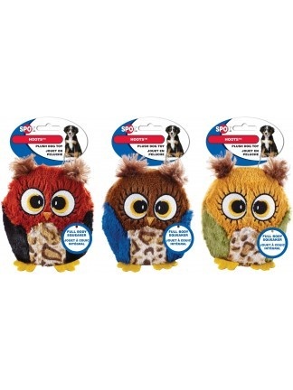 Ethical Ethical Hoots Owl Plush Dog Toy Asst 3”