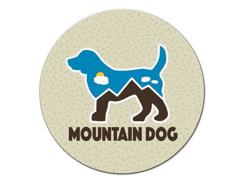 Dog Speak Dog Speak Car Coaster - Mountain Dog