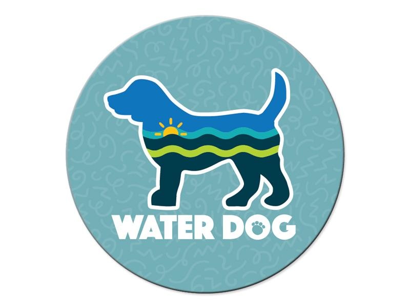 Dog Speak Dog Speak Car Coaster - Water Dog