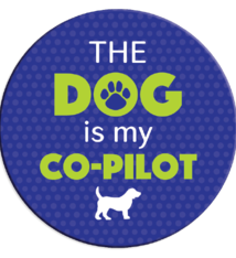 Dog Speak Dog Speak Car Coaster - The Dog Is My Co-Pilot