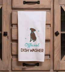 Dog Speak Dog Speak White Cotton Towel - Official Dish Washer
