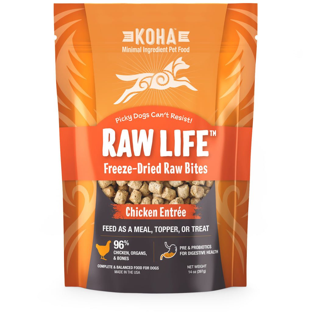 Koha Koha Raw Life Freeze-Dried Raw Bites, Chicken Entree