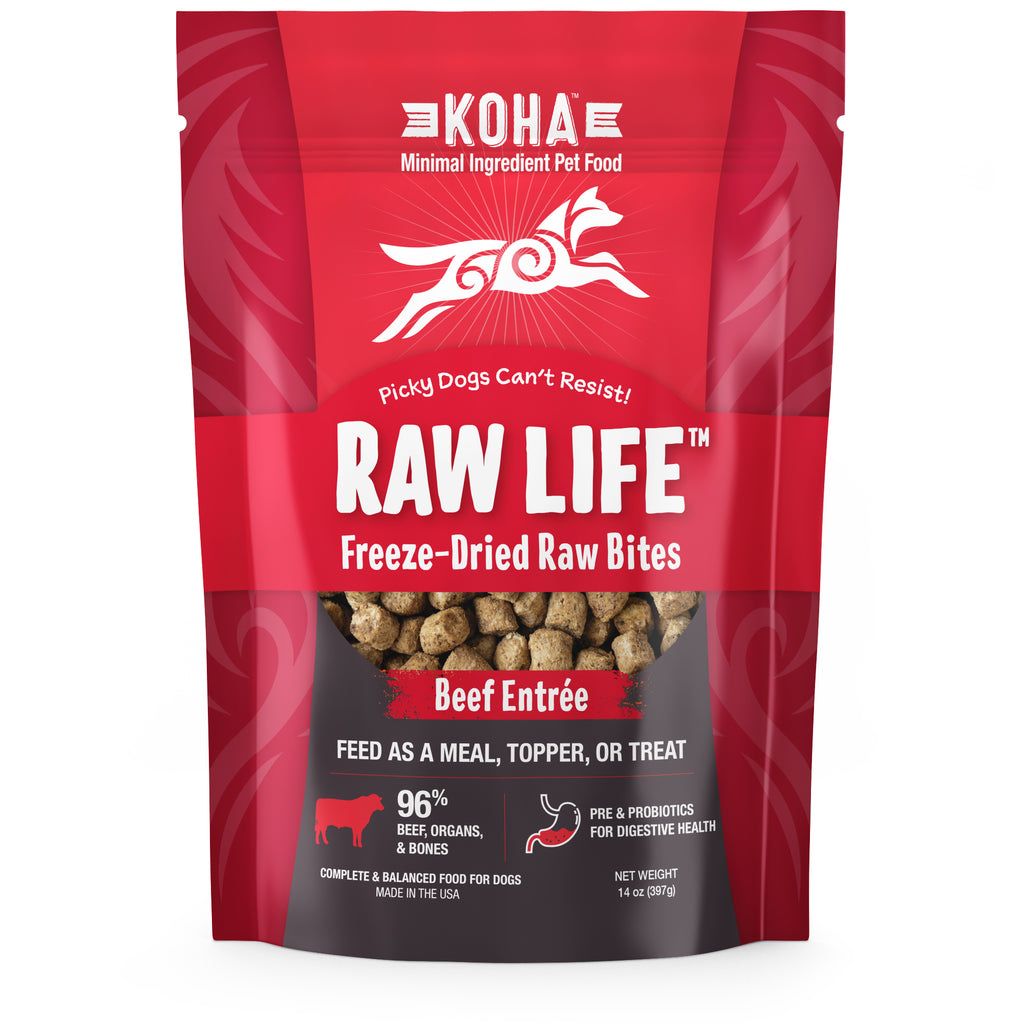 Koha Koha Raw Life Freeze-Dried Raw Bites, Beef Entree