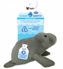Spunky Pup Spunky Pup Clean Earth Plush Manatee, Large