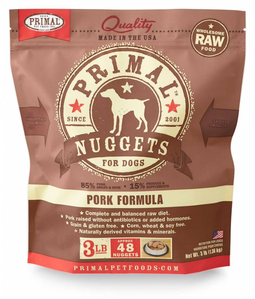 Primal Raw Frozen Canine Pork Formula Pet Food and Supplies Store in