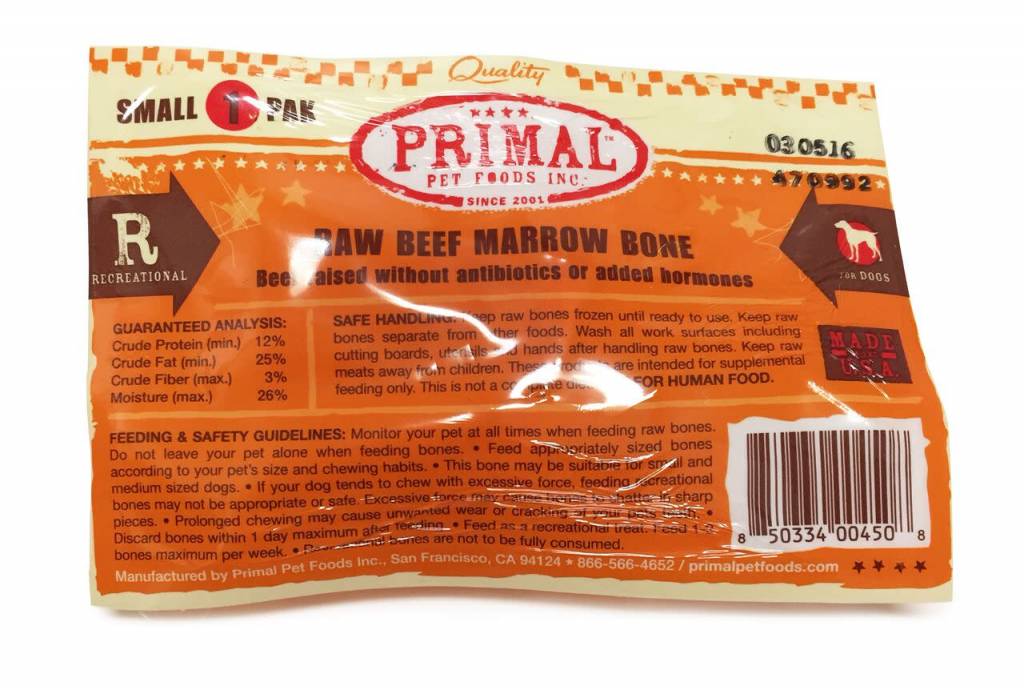 Primal Pet Foods Primal Raw Recreational Beef Marrow Bones