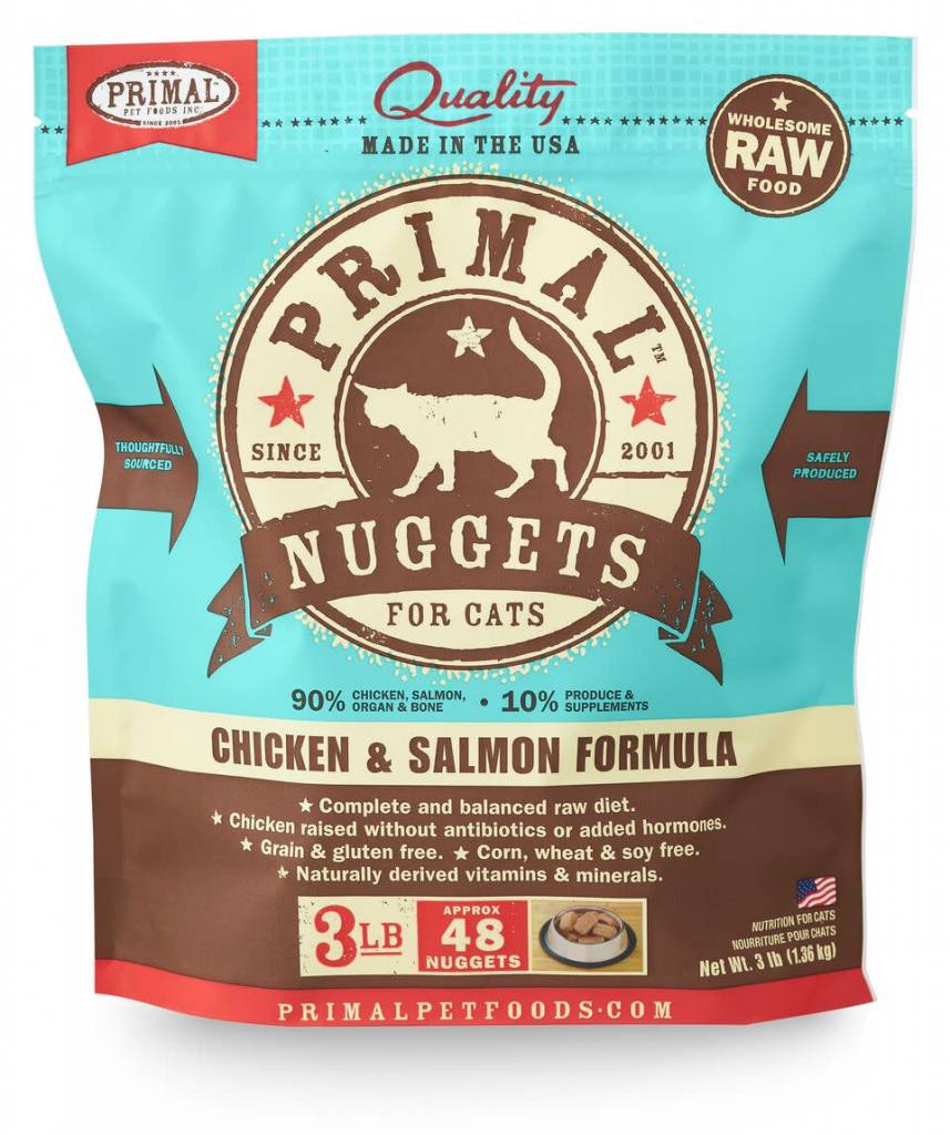 Primal Pet Foods Primal Raw Frozen Feline Chicken & Salmon Formula 3lb